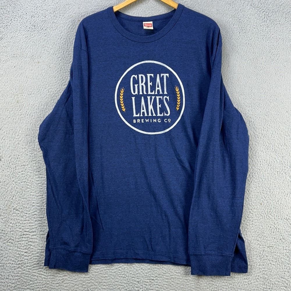 Homage Sweatshirt Crewneck Mens 3XL Blue Graphic Long Sleeve Outdoor Pullover